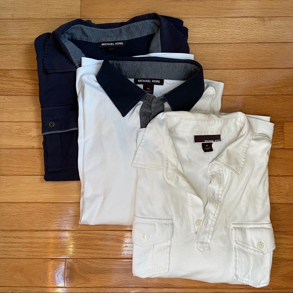Michael Kors Collared Polo Shirt Bundle of 3